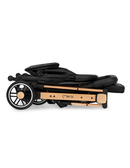 Sportovní kočárek MoMi ESTELLE černý se zlatým rámem