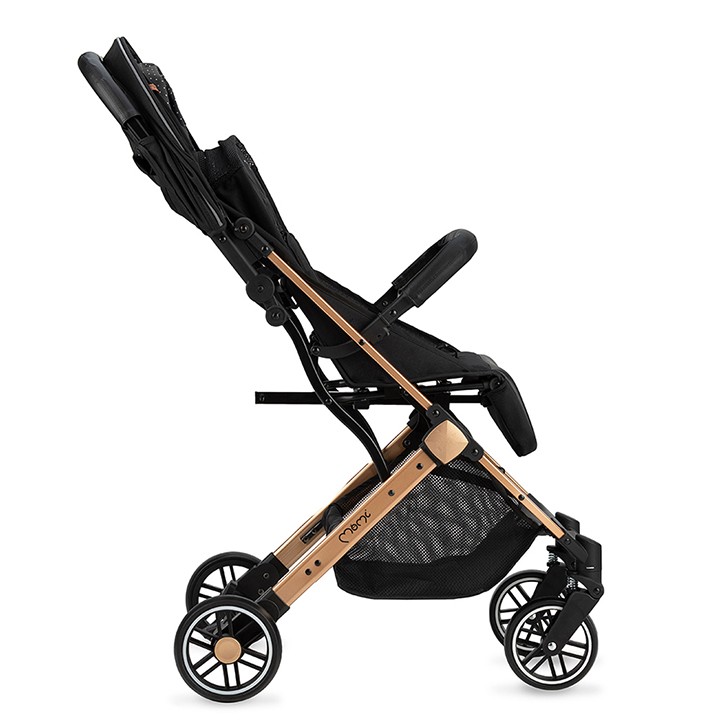 Sportovní kočárek MoMi ESTELLE černý se zlatým rámem