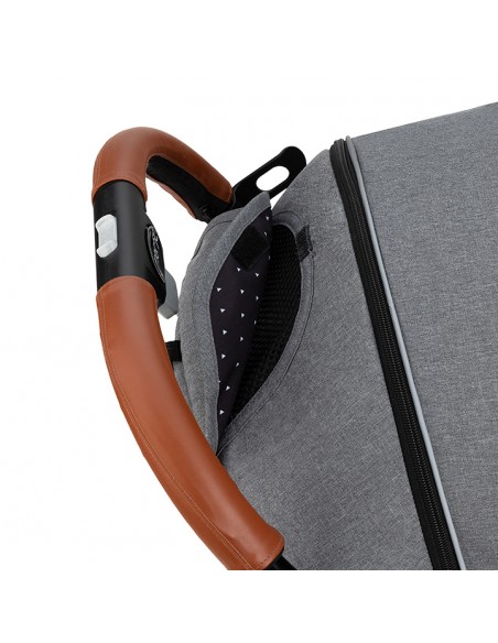 Kočárek MoMi ESTELLE šedý se zlatým rámem