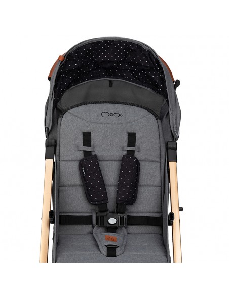 Kočárek MoMi ESTELLE šedý se zlatým rámem