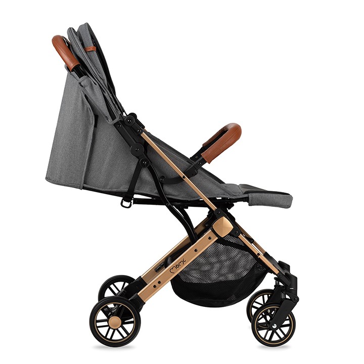 Kočárek MoMi ESTELLE šedý se zlatým rámem