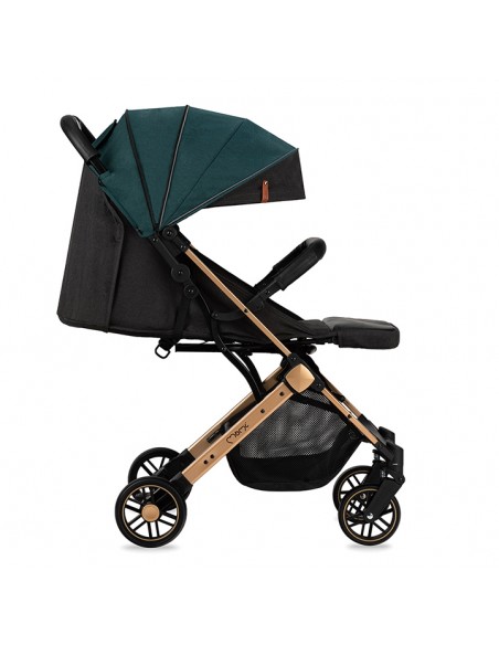 Kočárek MoMi ESTELLE zelený se zlatým rámem