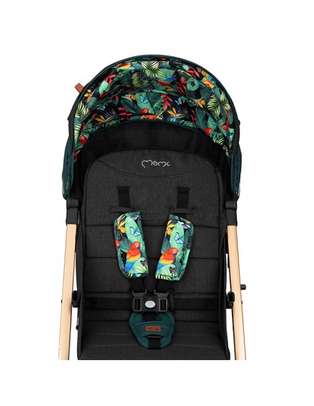 Kočárek MoMi ESTELLE zelený se zlatým rámem