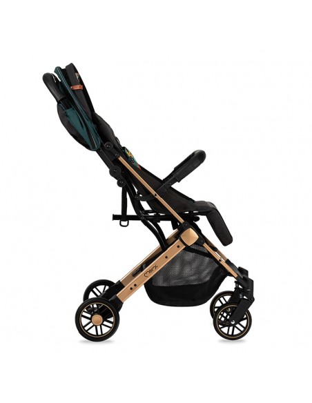 Kočárek MoMi ESTELLE zelený se zlatým rámem