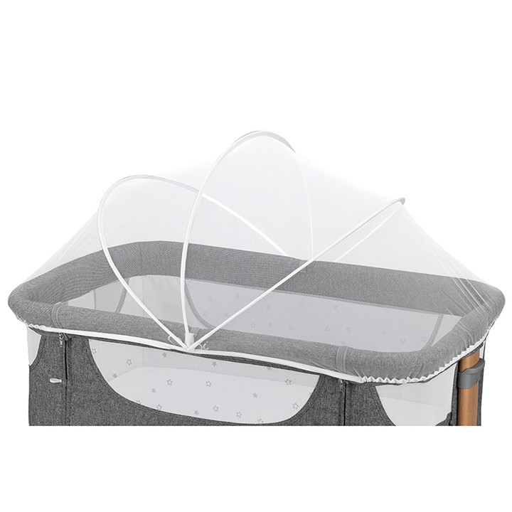 Postýlka MoMi SMART BED 3v1 šedá