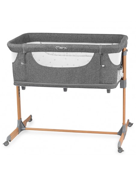 Postýlka MoMi SMART BED 3v1 šedá