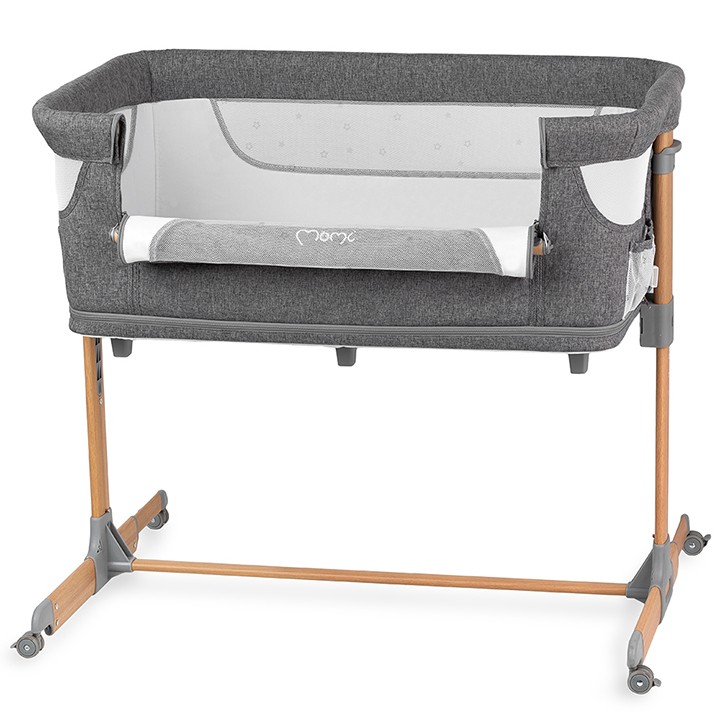 Postýlka MoMi SMART BED 3v1 šedá