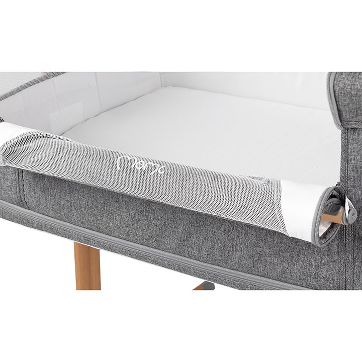 Postýlka MoMi SMART BED 3v1 šedá