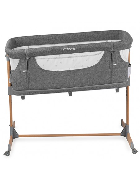 Postýlka MoMi SMART BED 3v1 šedá