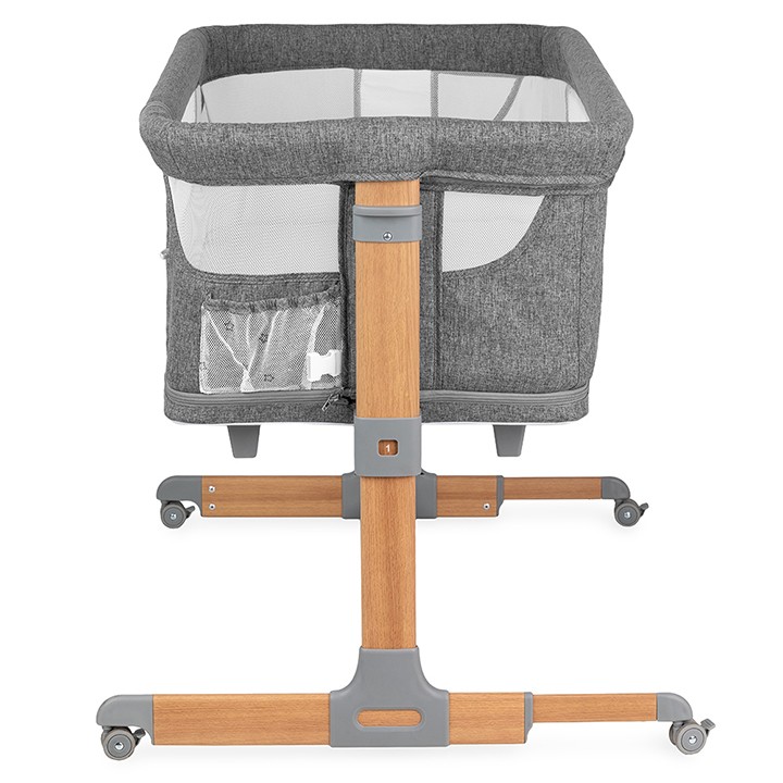 Postýlka MoMi SMART BED 3v1 šedá