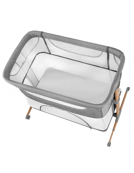 Postýlka MoMi SMART BED 3v1 šedá