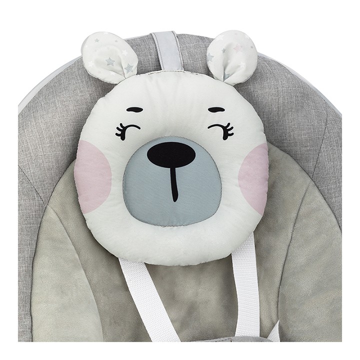 Houpací lehátko s melodiemi MoMi LISS medvěd růžový