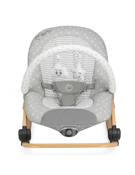 Vibrační lehátko MoMi s melodií LUMIWOOD s hvězdami