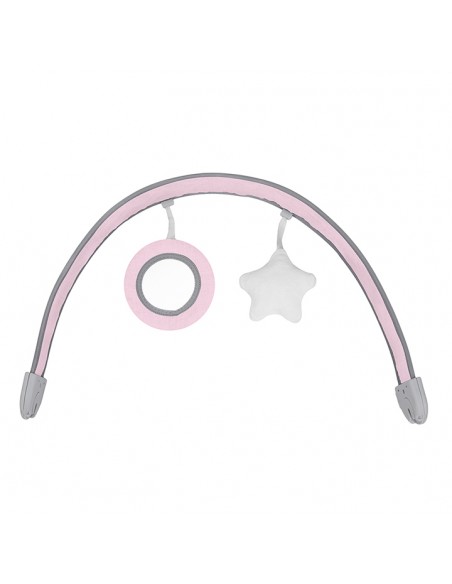 Vibrační lehátko MoMi TULI růžové s křídly