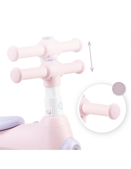 Odrážedlo MoMi TOBIS s bublinami růžové