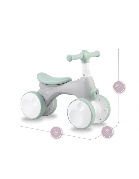 Odrážedlo MoMi TOBIS s bublinami šedé