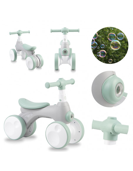 Odrážedlo MoMi TOBIS s bublinami šedé