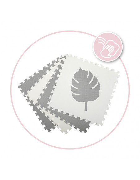 Hrací podložka pěnové puzzle MoMi FELI šedé