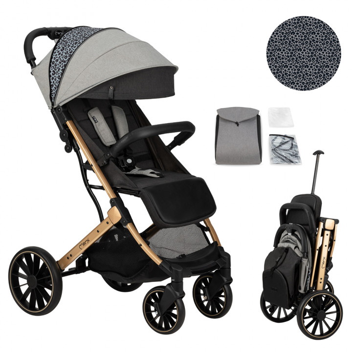 Sportovní kočárek MoMi ESTELLE DAKAR šedý LEOPARD