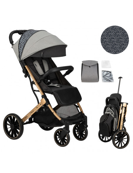 Sportovní kočárek MoMi ESTELLE DAKAR šedý LEOPARD