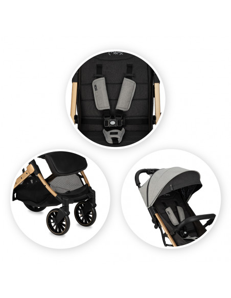 Sportovní kočárek MoMi ESTELLE DAKAR šedý LEOPARD