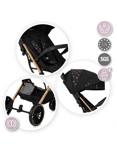 Sportovní kočárek MoMi ESTELLE DAKAR černý GINKO