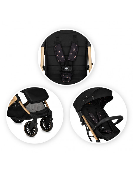 Sportovní kočárek MoMi ESTELLE DAKAR černý GINKO