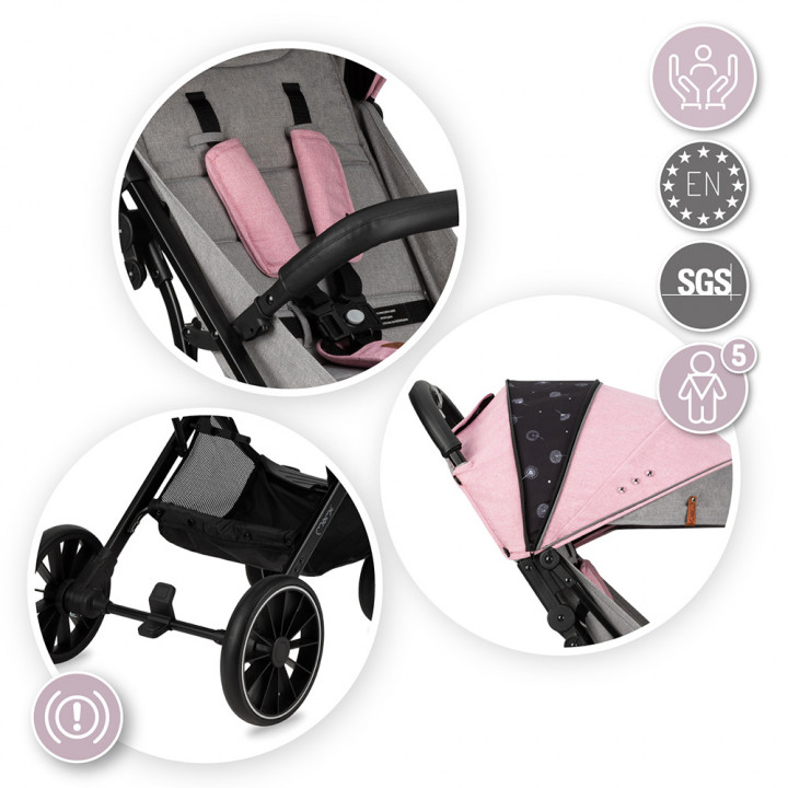 Sportovní kočárek Momi ESTELLE DAKAR růžový