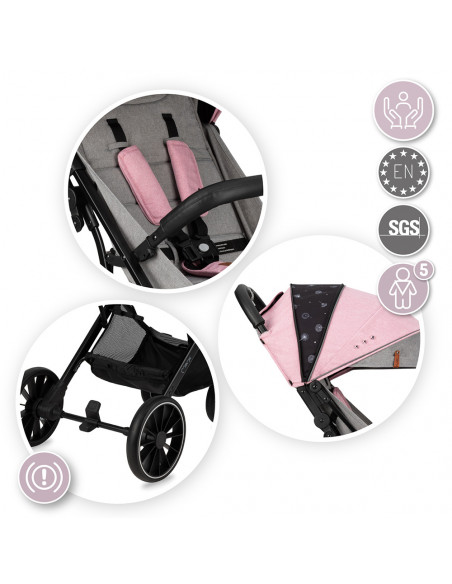 Sportovní kočárek Momi ESTELLE DAKAR růžový