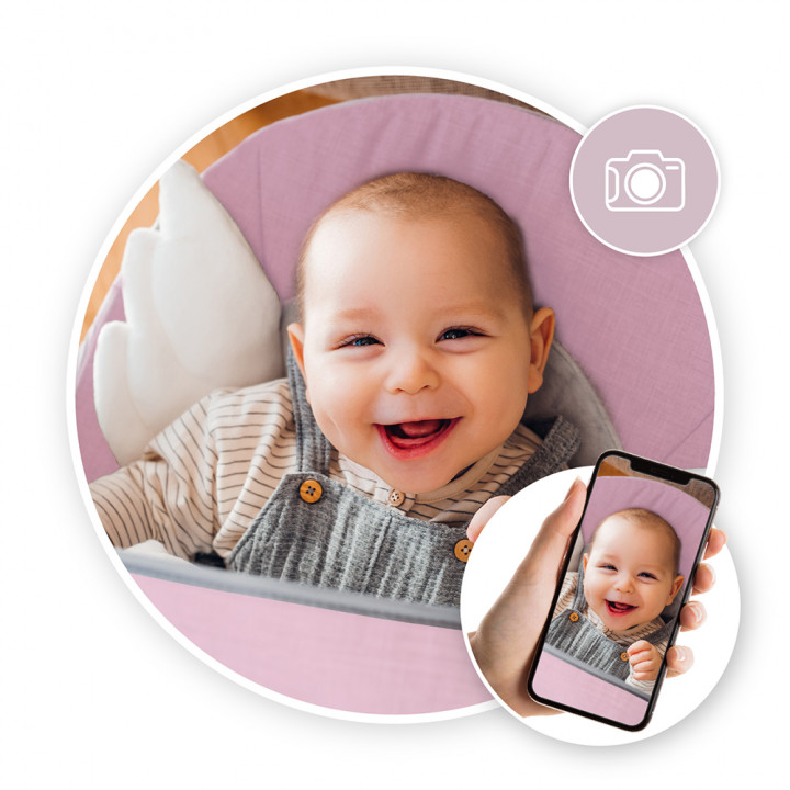 Vibrační lehátko MoMi TULI růžové s křídly