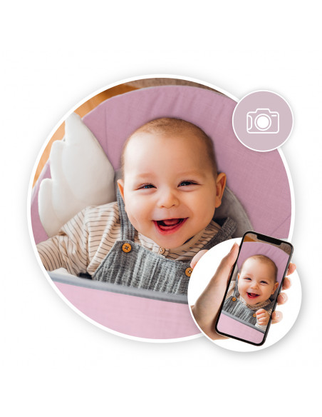 Vibrační lehátko MoMi TULI růžové s křídly