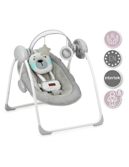 Houpací lehátko s melodiemi MoMi LISS medvěd modrý