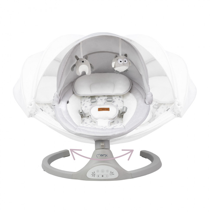 Elektrické houpátko MoMi KENANI světle šedá