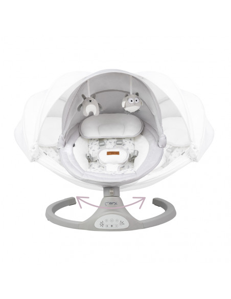 Elektrické houpátko MoMi KENANI světle šedá