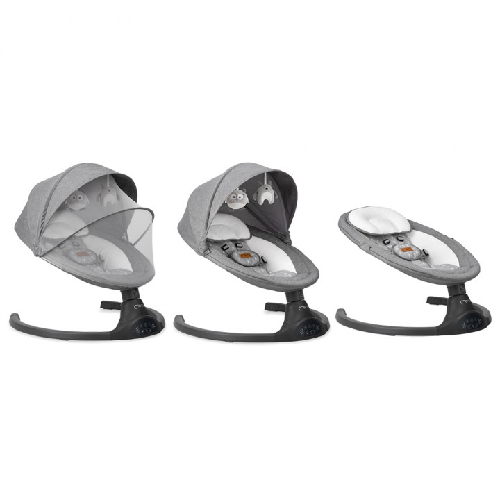 Elektrické houpátko MoMi KENANI tmavě šedá