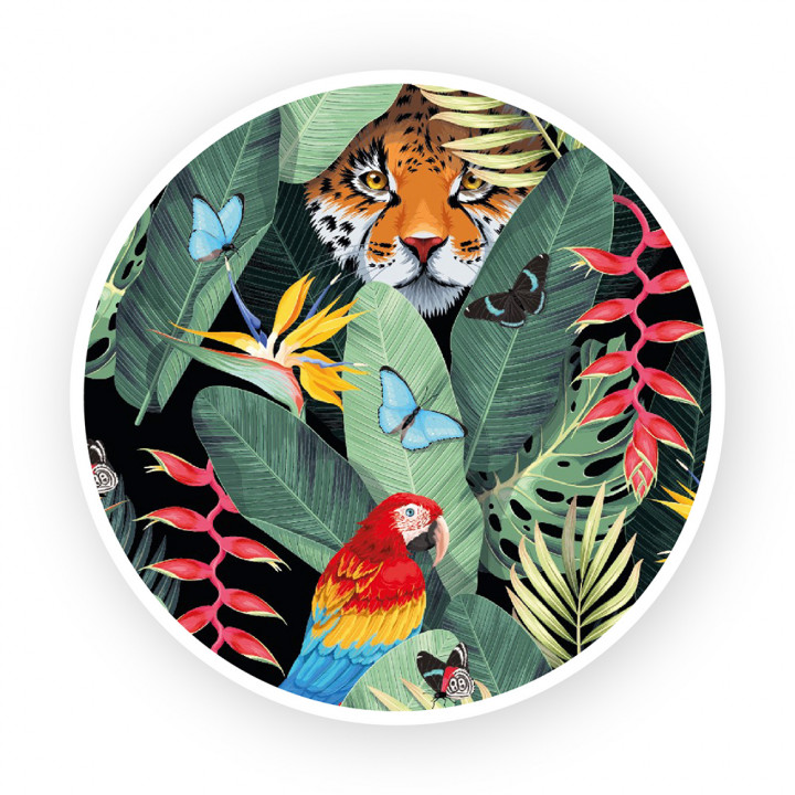 Kočárek MoMi ESTELLE zelený se zlatým rámem