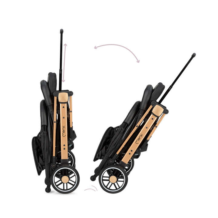 Sportovní kočárek MoMi ESTELLE černý se zlatým rámem