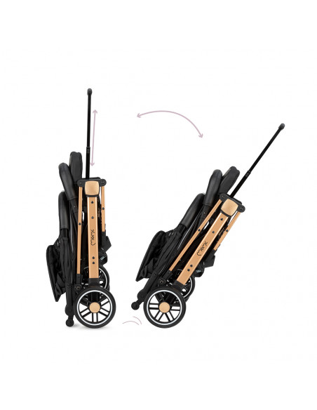 Sportovní kočárek MoMi ESTELLE černý se zlatým rámem
