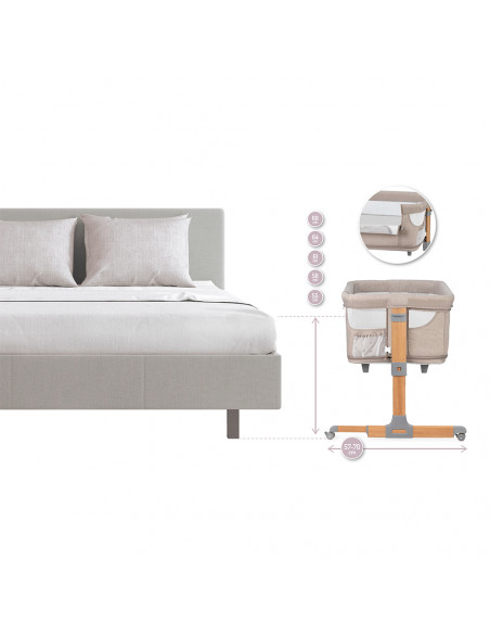 Postýlka MoMi SMART BED 3v1 béžová