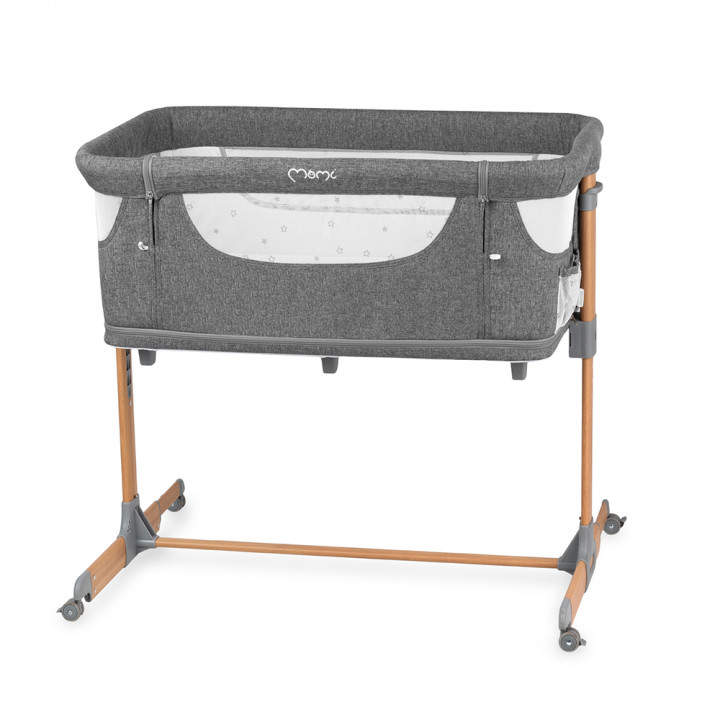 Postýlka MoMi SMART BED 3v1 šedá