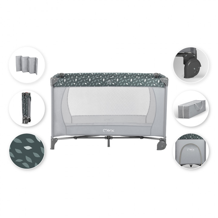 Cestovní postýlka MoMi BELOVE šedá