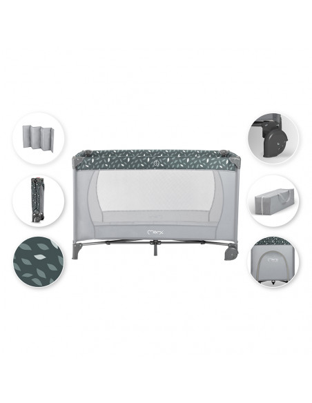 Cestovní postýlka MoMi BELOVE šedá