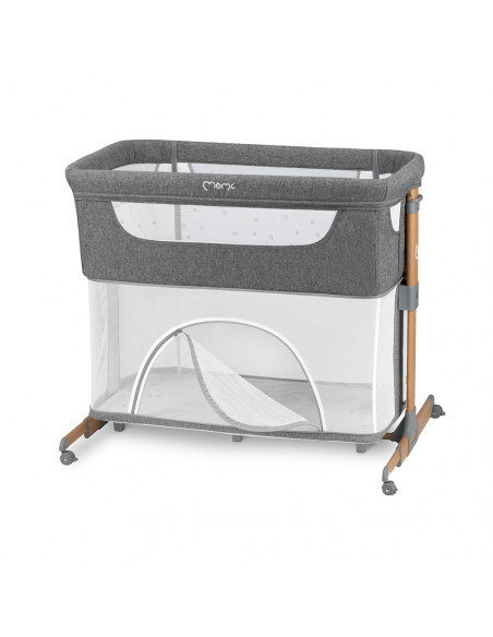 Postýlka MoMi SMART BED 3v1 šedá