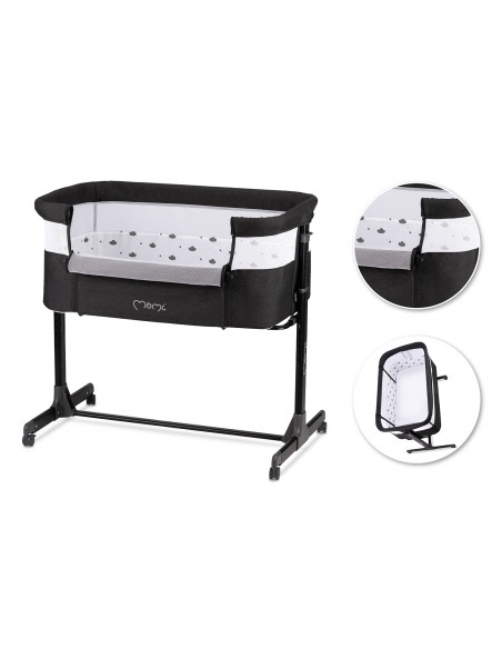 Postýlka MoMi REVO tmavě šedá