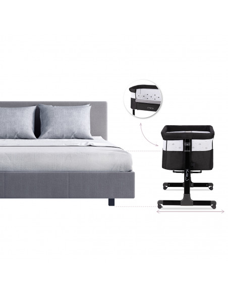 Postýlka MoMi REVO tmavě šedá