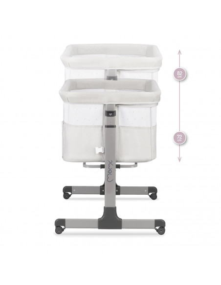 Postýlka MoMi REVO světle šedá