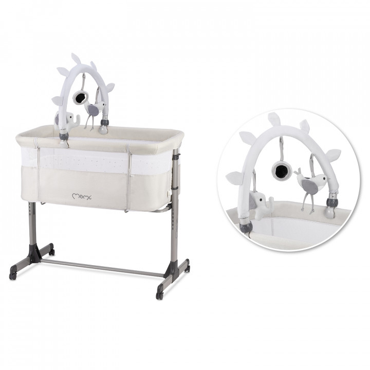 Postýlka MoMi REVO světle šedá