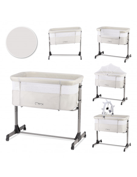 Postýlka MoMi REVO světle šedá