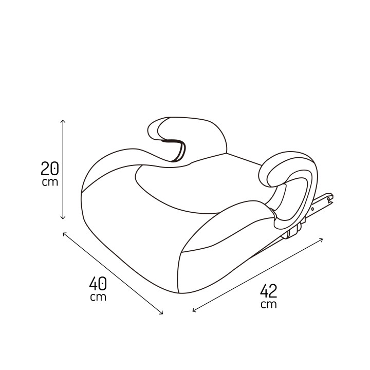 Podsedák MoMi VENKO Isofix I-Size šedý