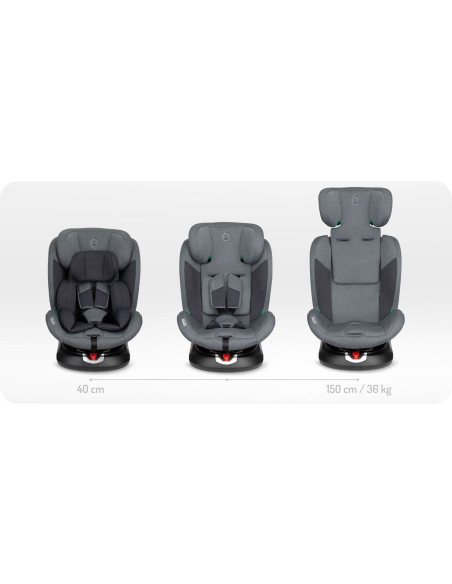 Autosedačka MoMi EMI I-SIZE šedá